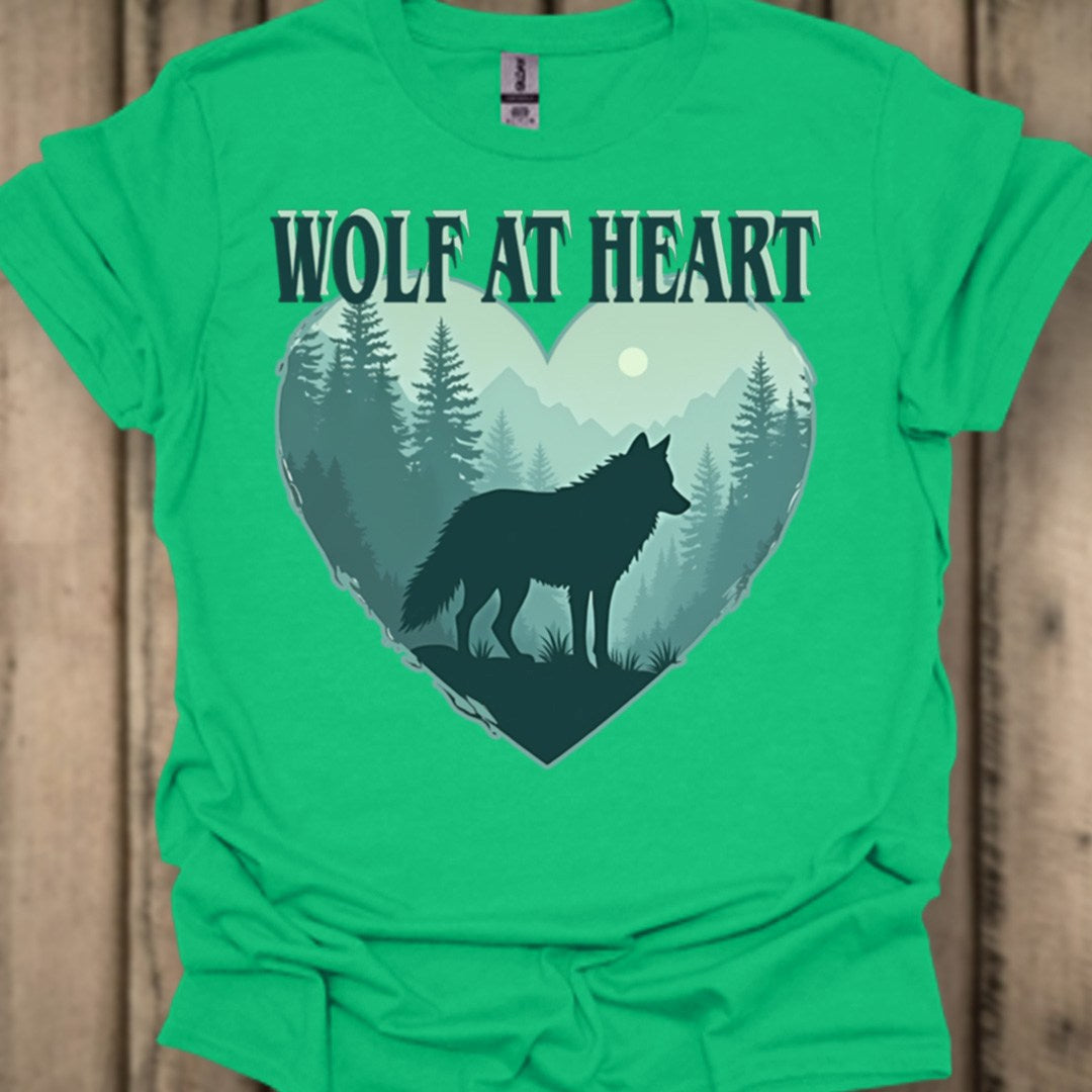 Wolf at Heart trendy T-shirt