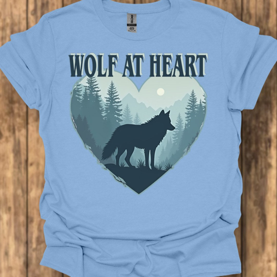 Wolf at Heart trendy T-shirt