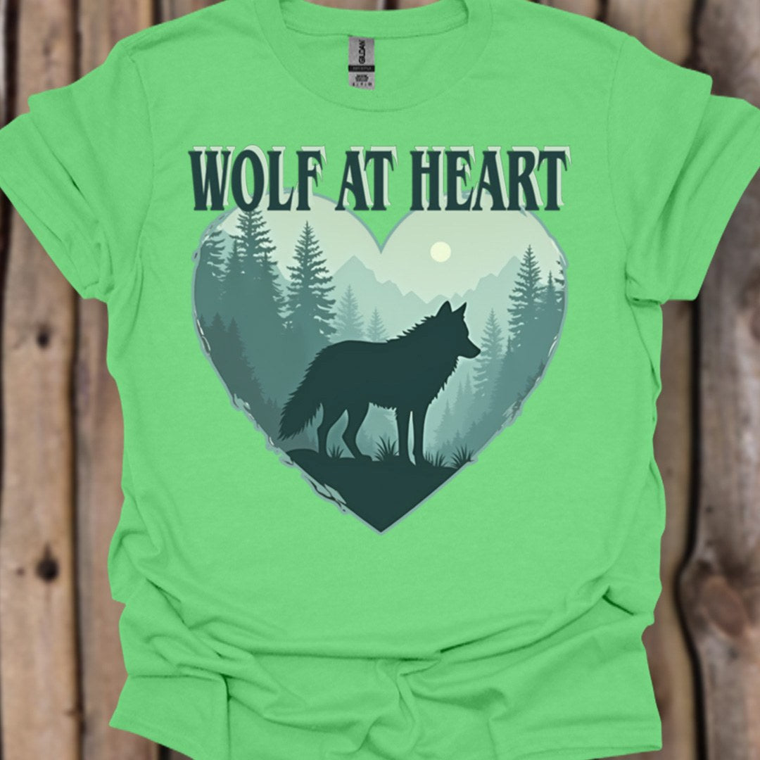 Wolf at Heart trendy T-shirt