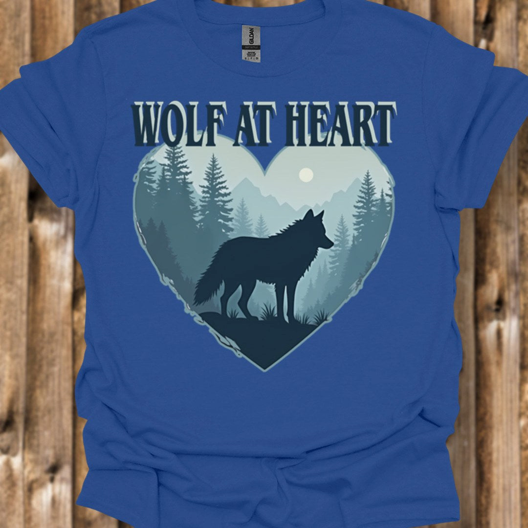 Wolf at Heart trendy T-shirt