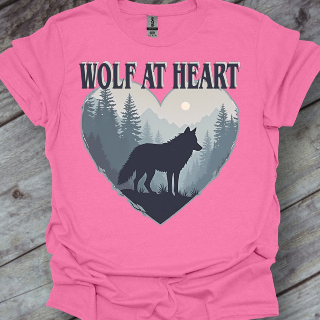 Wolf at Heart trendy T-shirt