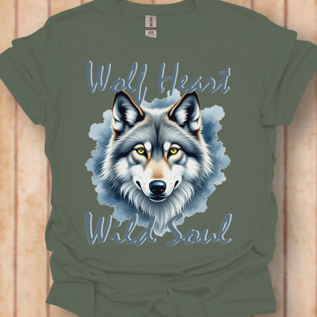 Wolf Heart Wild Soul T-shirt intemporel