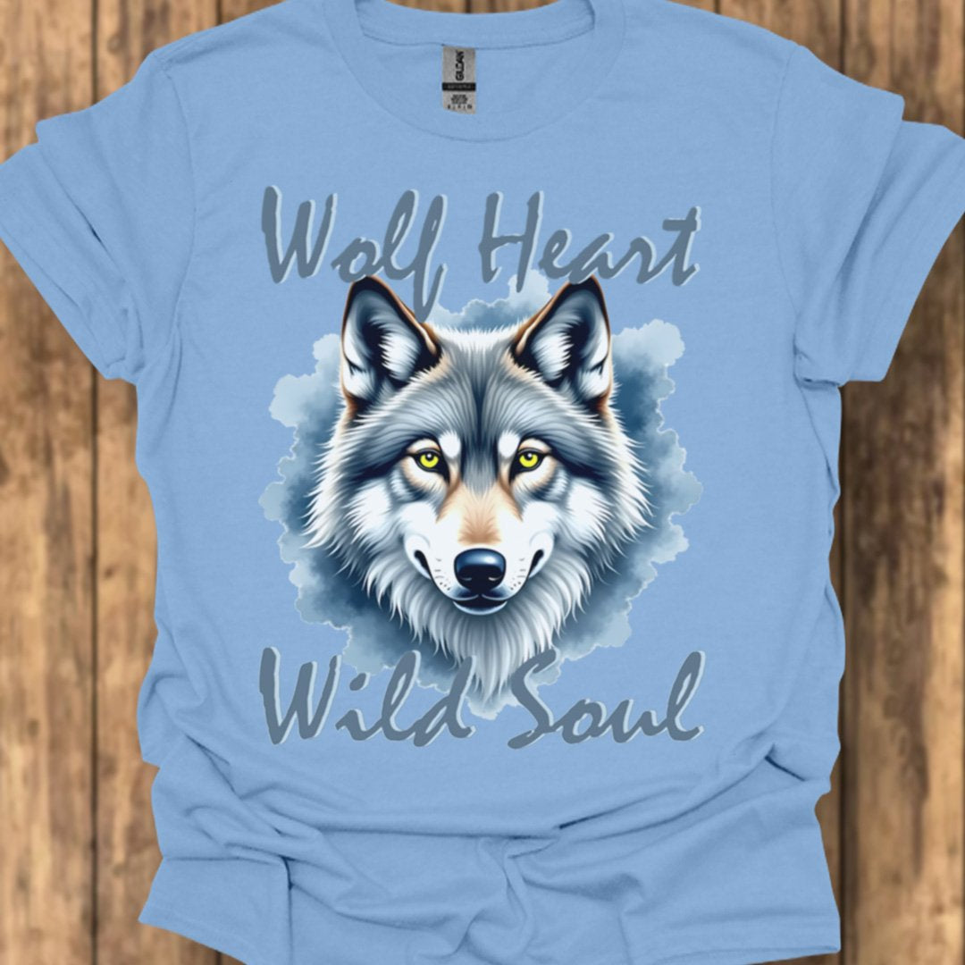 Wolf Heart Wild Soul T-shirt tendance