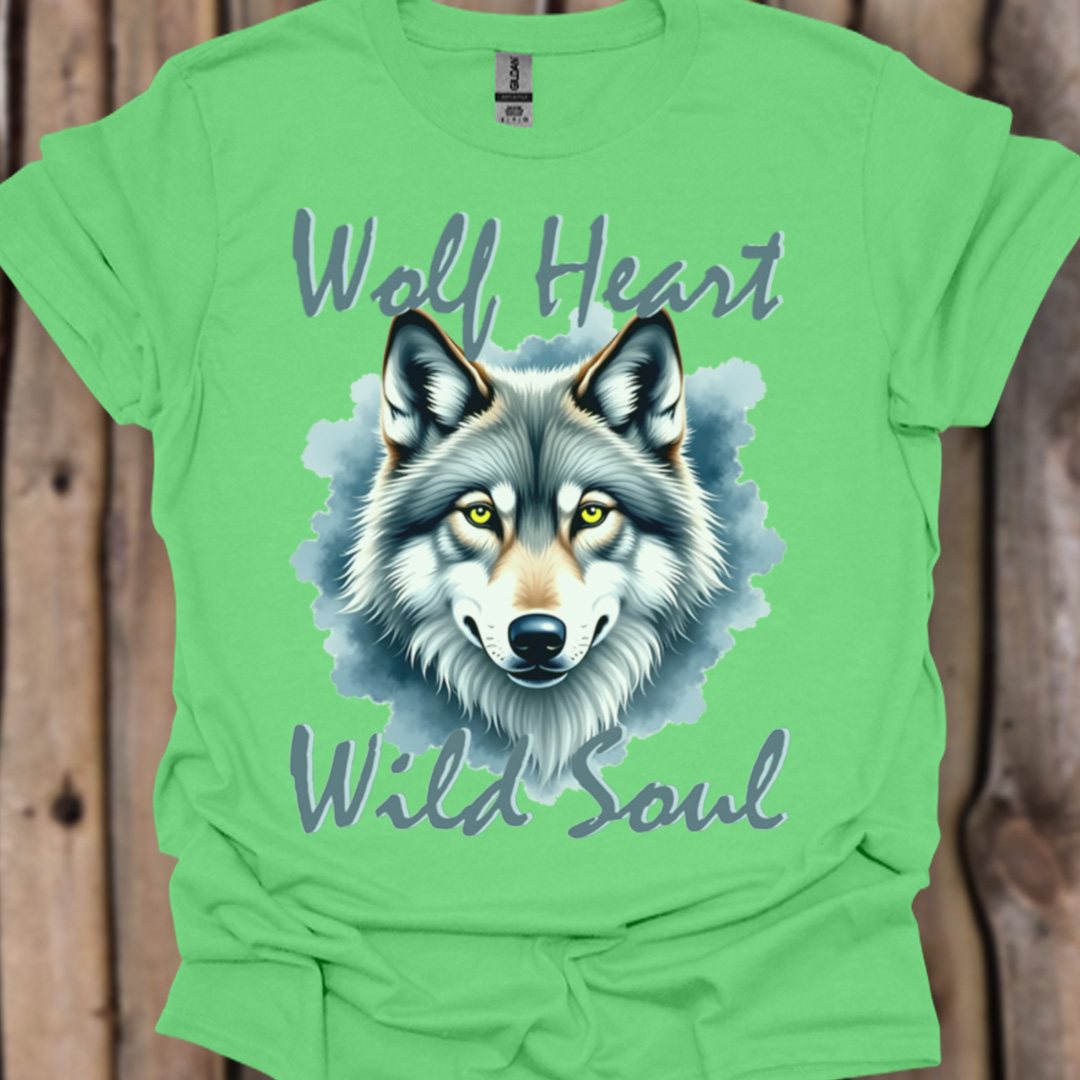 Wolf Heart Wild Soul T-shirt tendance