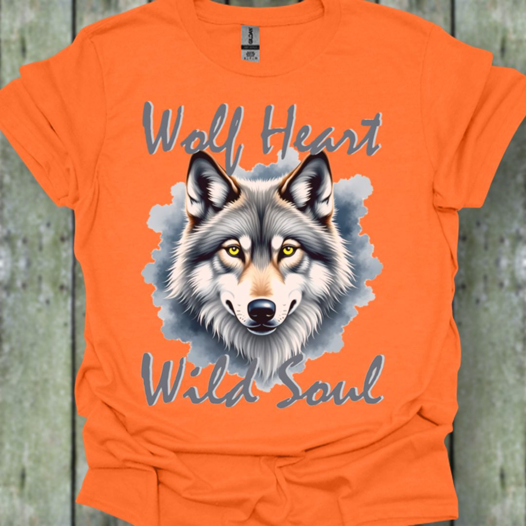 Wolf Heart Wild Soul T-shirt tendance