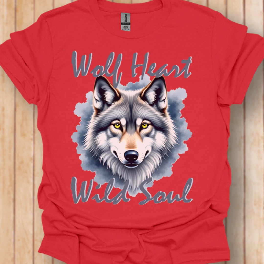 Wolf Heart Wild Soul T-shirt tendance
