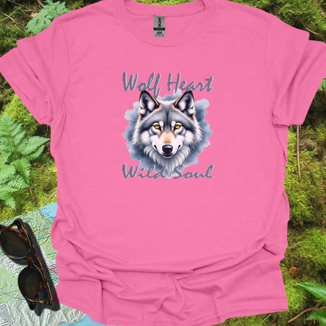 Wolf Heart Wild Soul T-shirt trendy