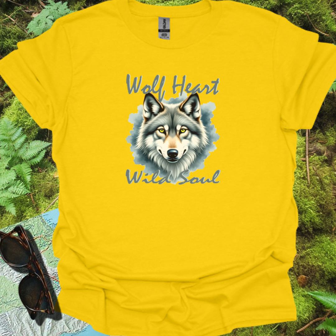 Wolf Heart Wild Soul T-shirt trendy