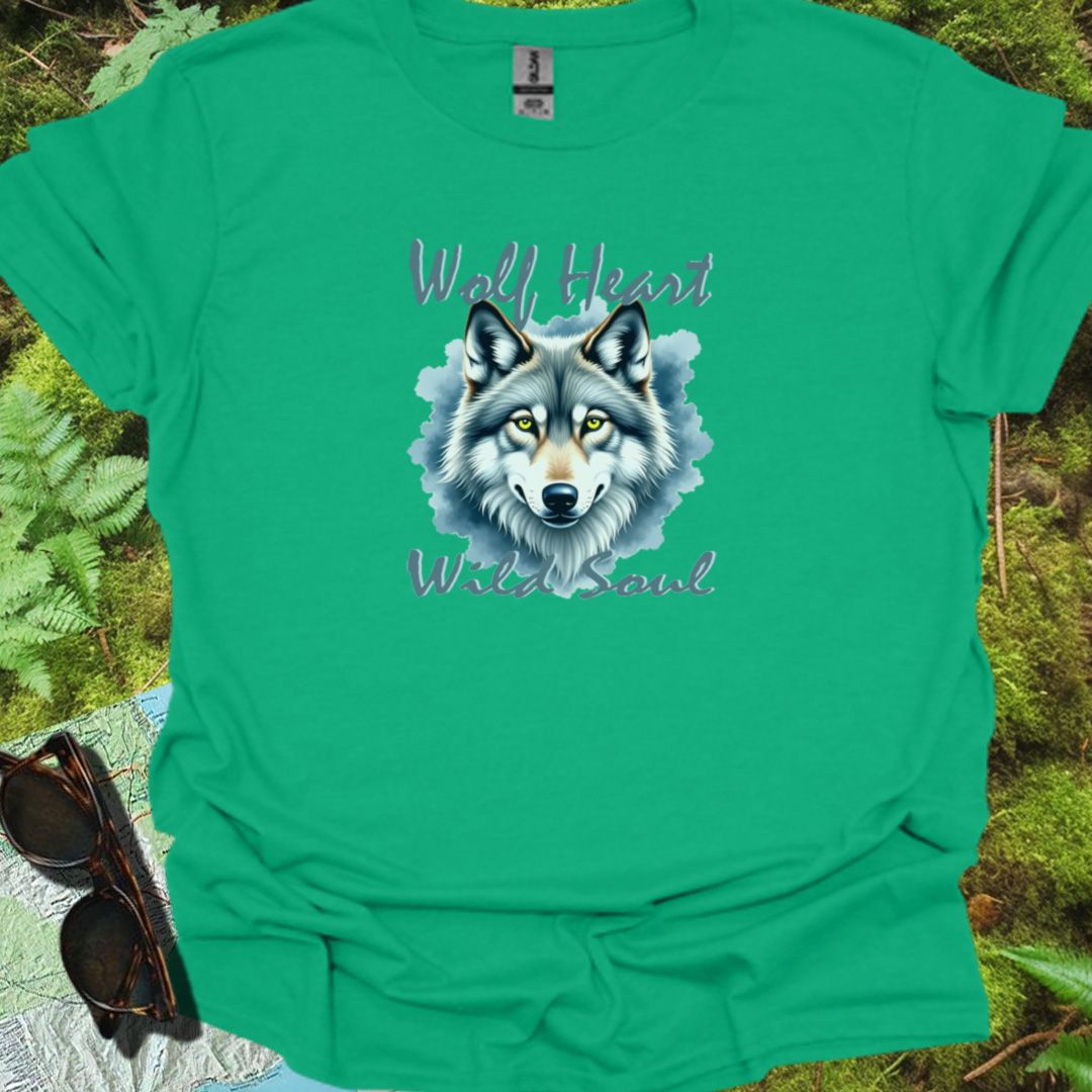 Wolf Heart Wild Soul T-shirt trendy