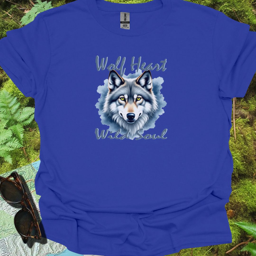 Wolf Heart Wild Soul T-shirt trendy