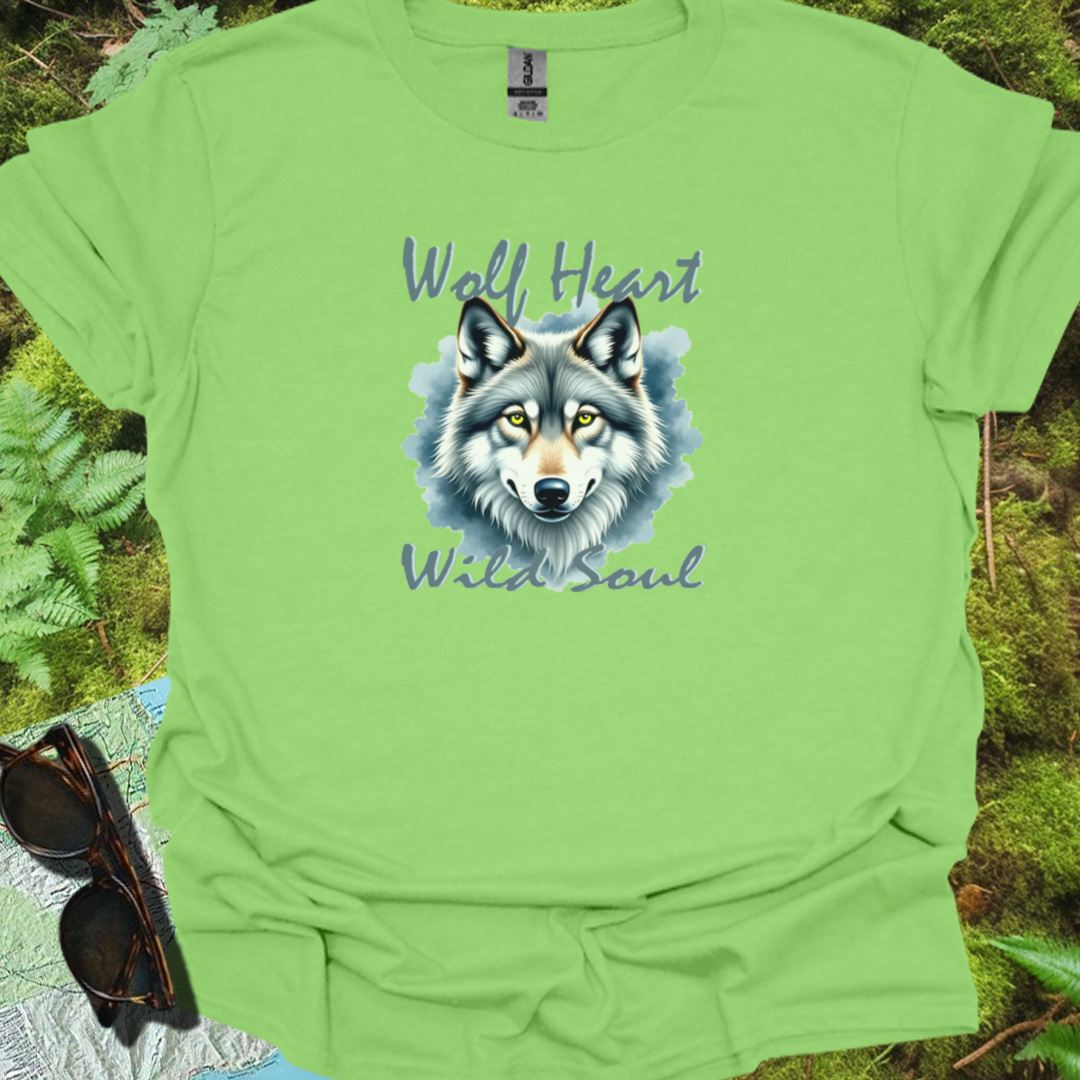 Wolf Heart Wild Soul T-shirt trendy