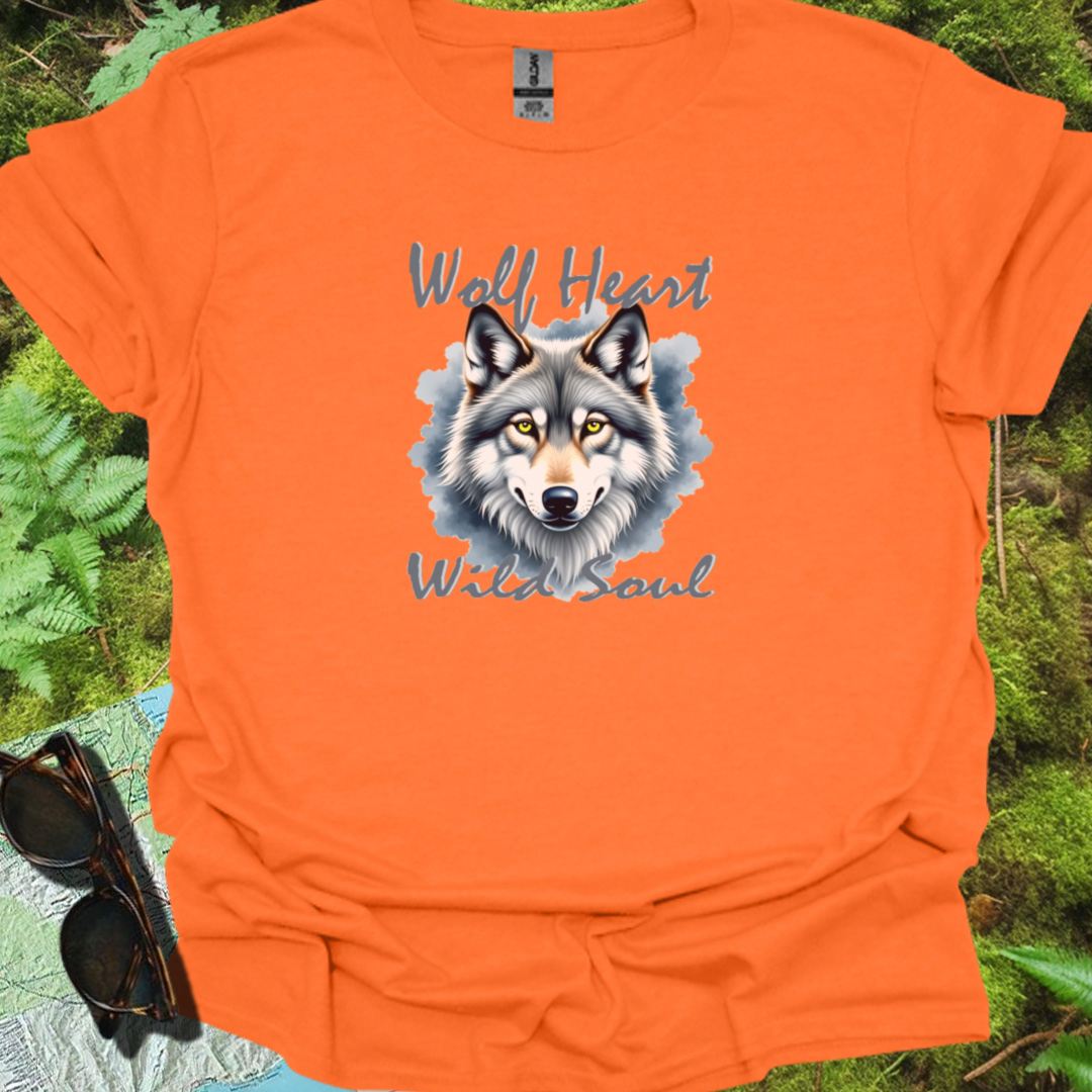 Wolf Heart Wild Soul T-shirt trendy