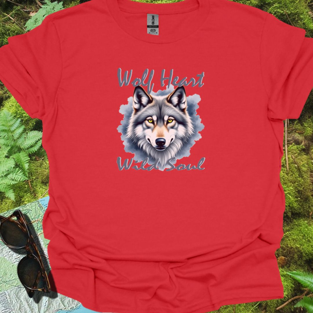 Wolf Heart Wild Soul T-shirt trendy