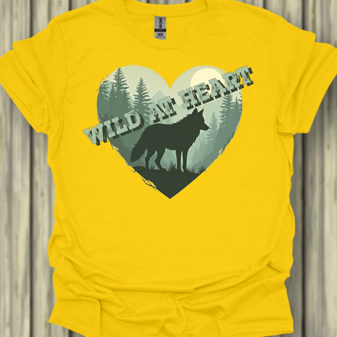 Wild at Heart Wolf T-shirt trendy