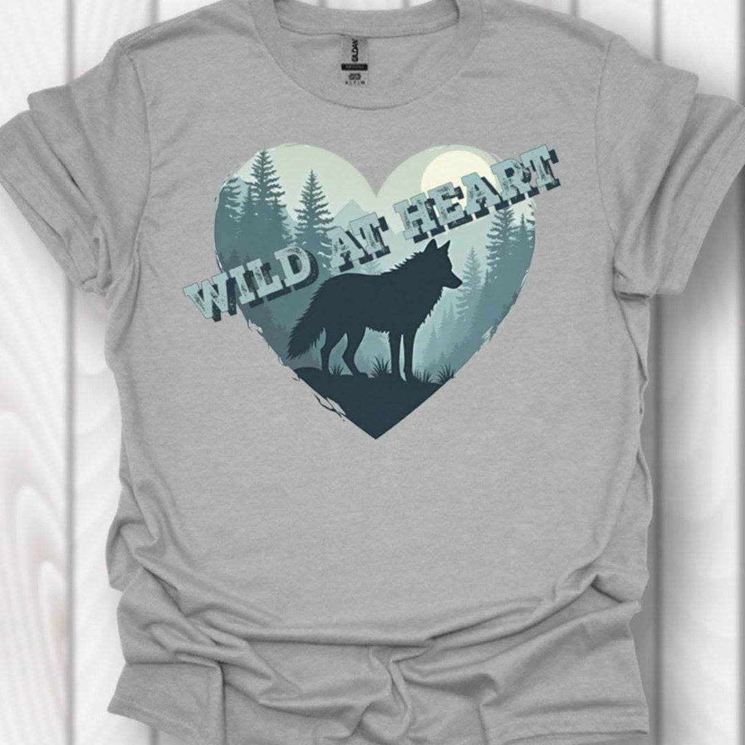 Wild at Heart Wolf T-shirt intemporel
