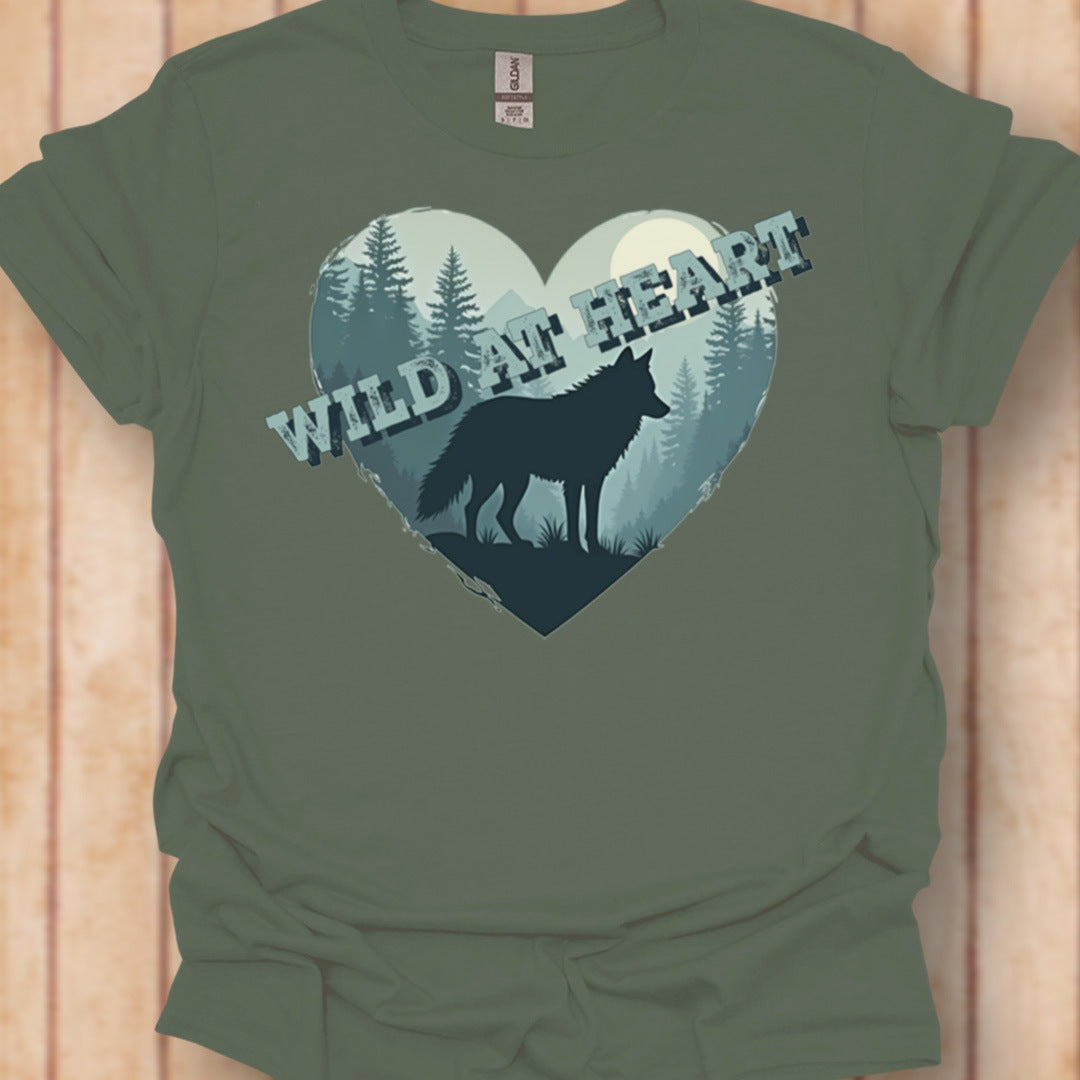 Wild at Heart Wolf T-shirt intemporel