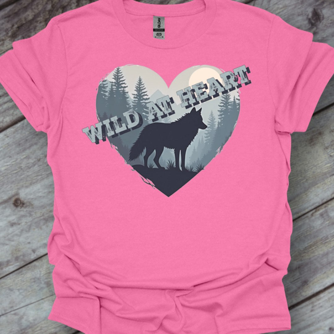 Wild at Heart Wolf T-shirt trendy