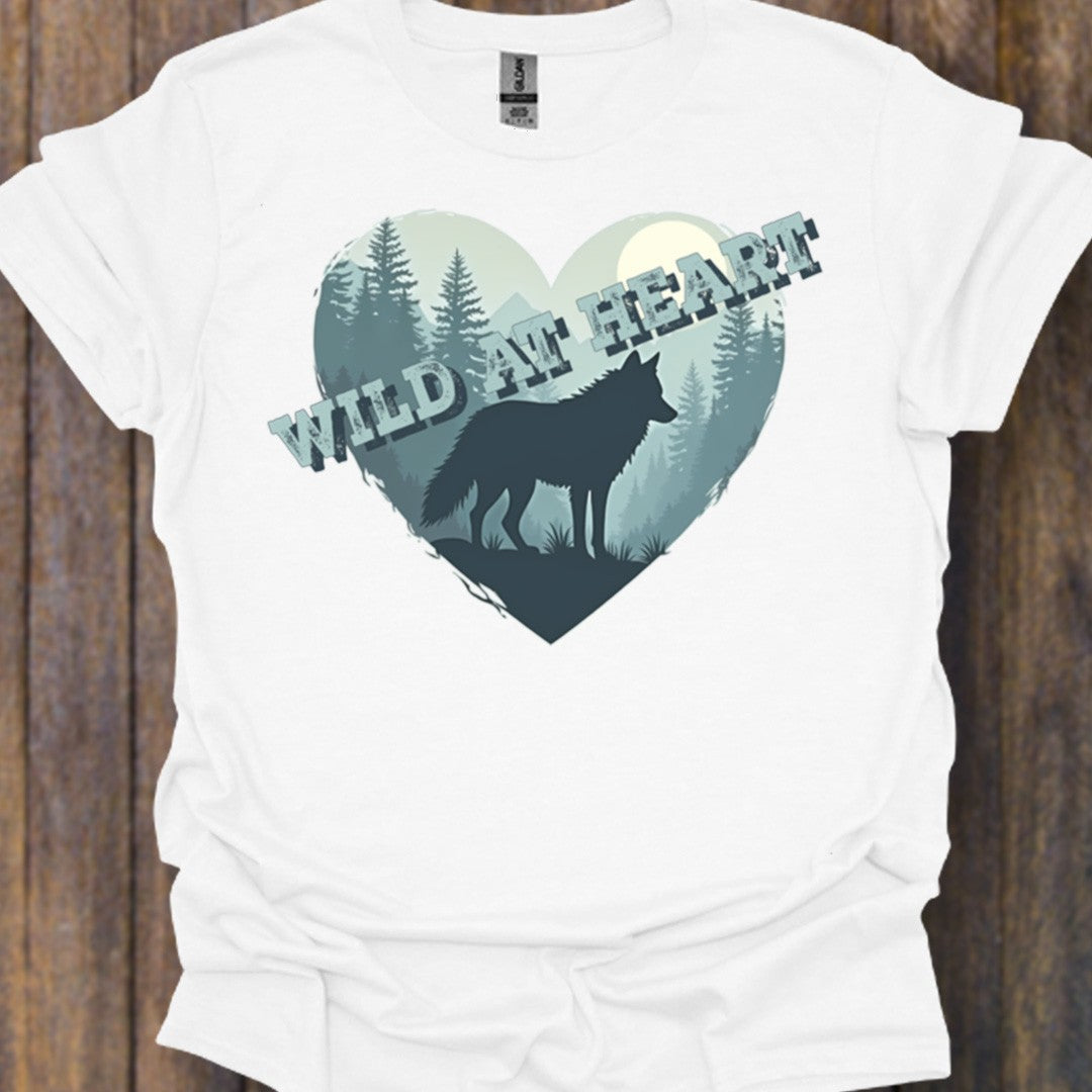 Wild at Heart Wolf T-shirt intemporel