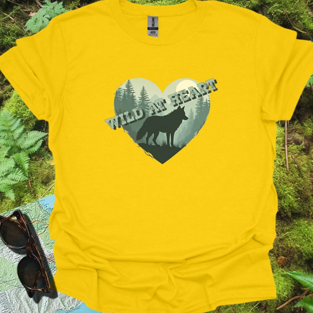 Wild at Heart Wolf T-shirt trendy