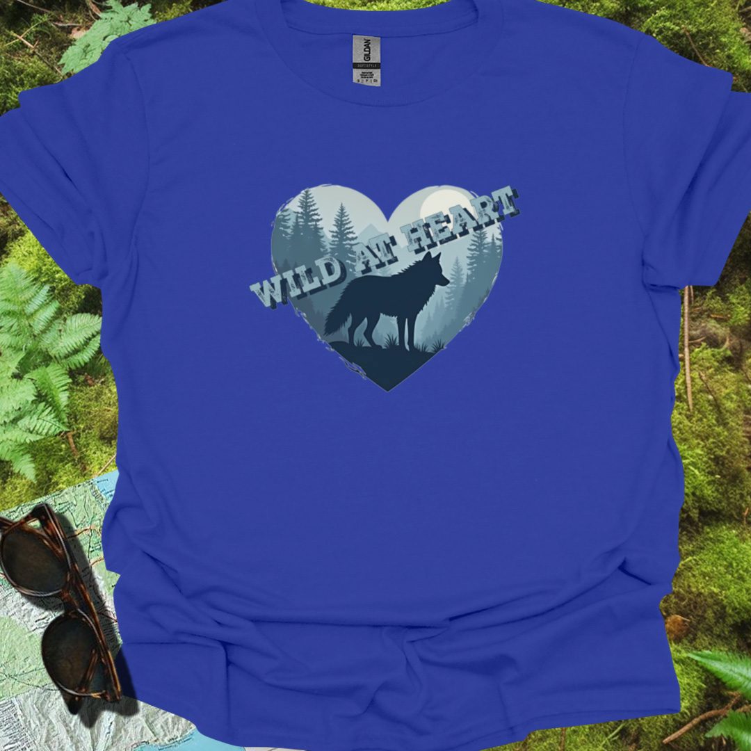 Wild at Heart Wolf T-shirt trendy