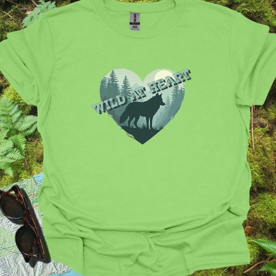 Wild at Heart Wolf T-shirt trendy
