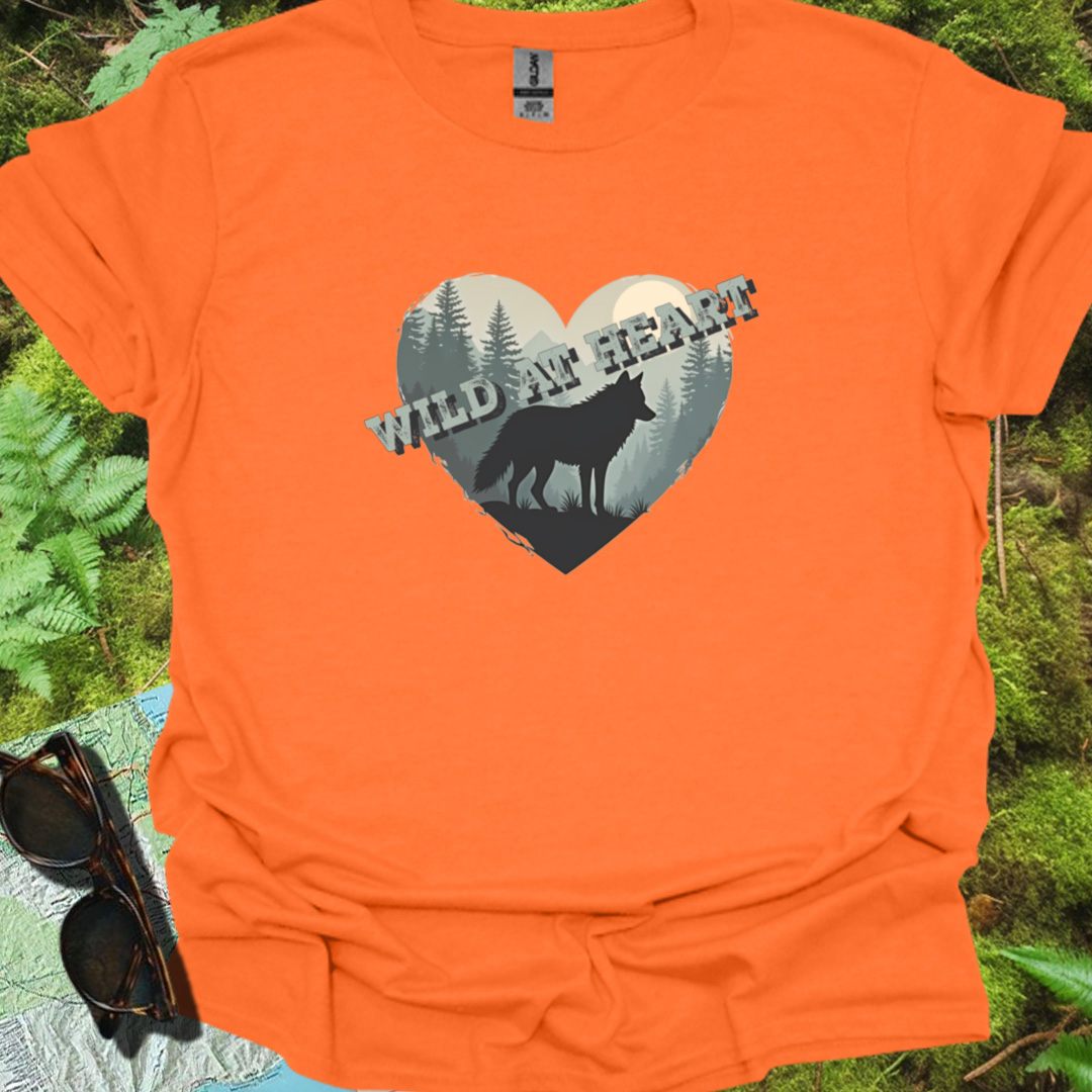 Wild at Heart Wolf T-shirt trendy