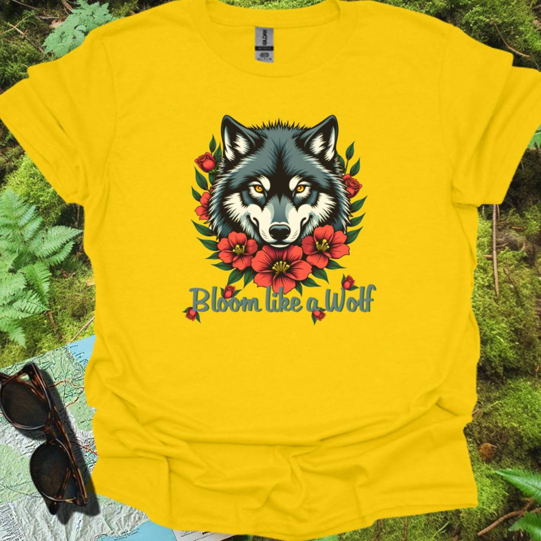 Bloom like a Wolf T-shirt trendy