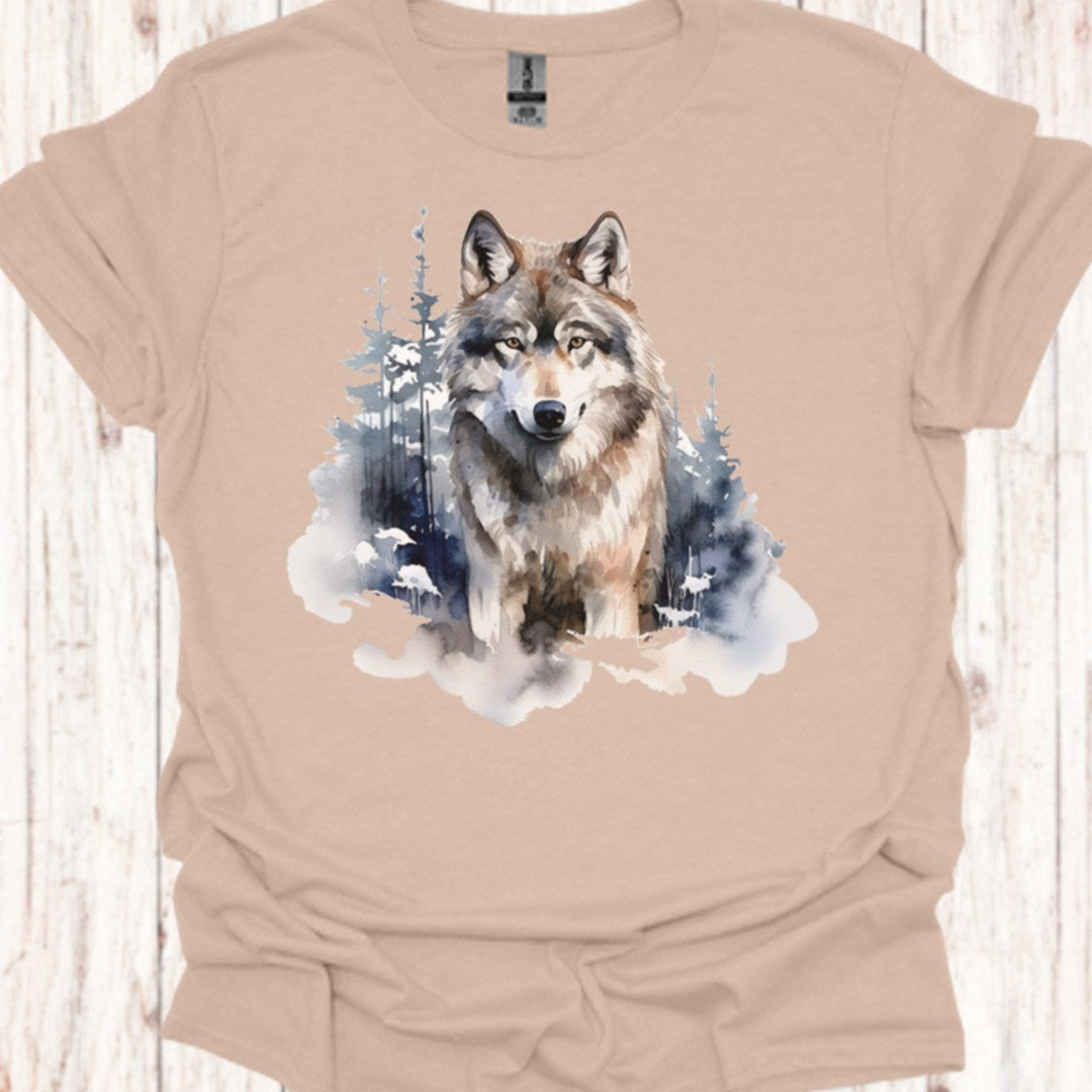 Wolf Bosachtergrond T‑Shirt