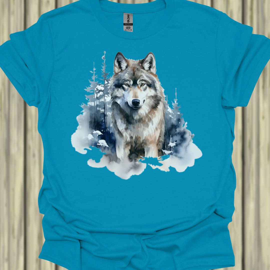 Wolf Bosachtergrond T‑Shirt