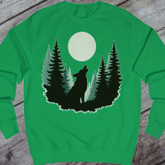Wolf Volle Maan sweatshirt