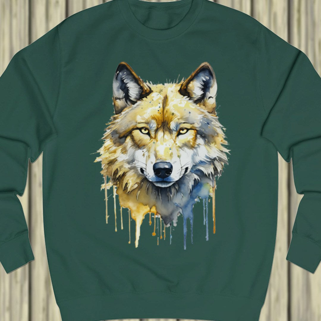 Wolf paintart sweatshirt