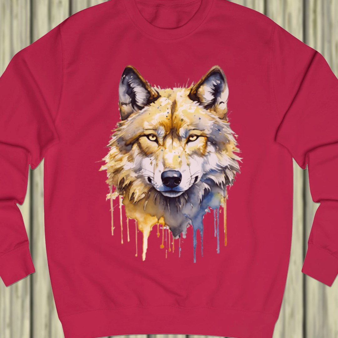 Wolf paintart sweatshirt