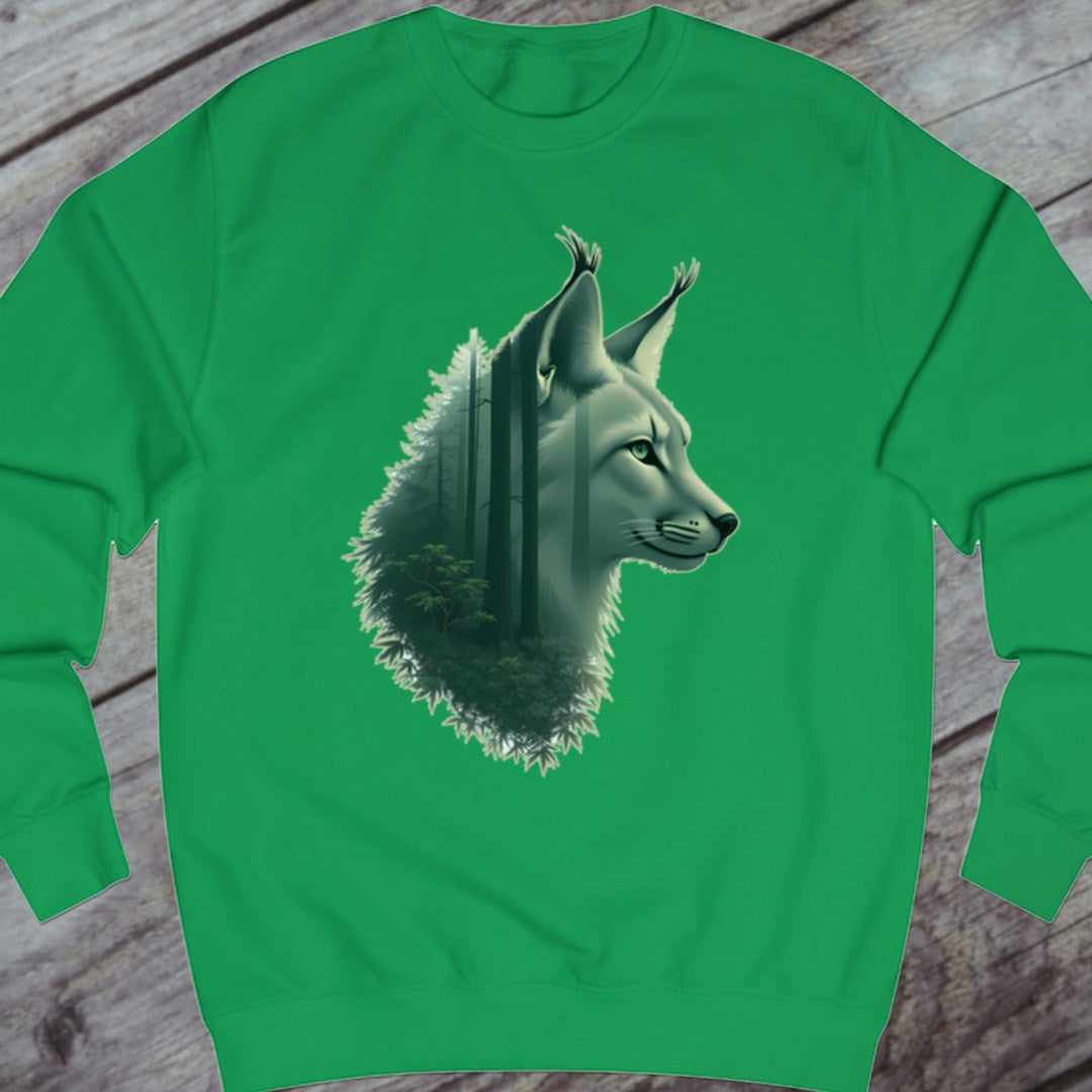 Lynx double exposure sweatshirt