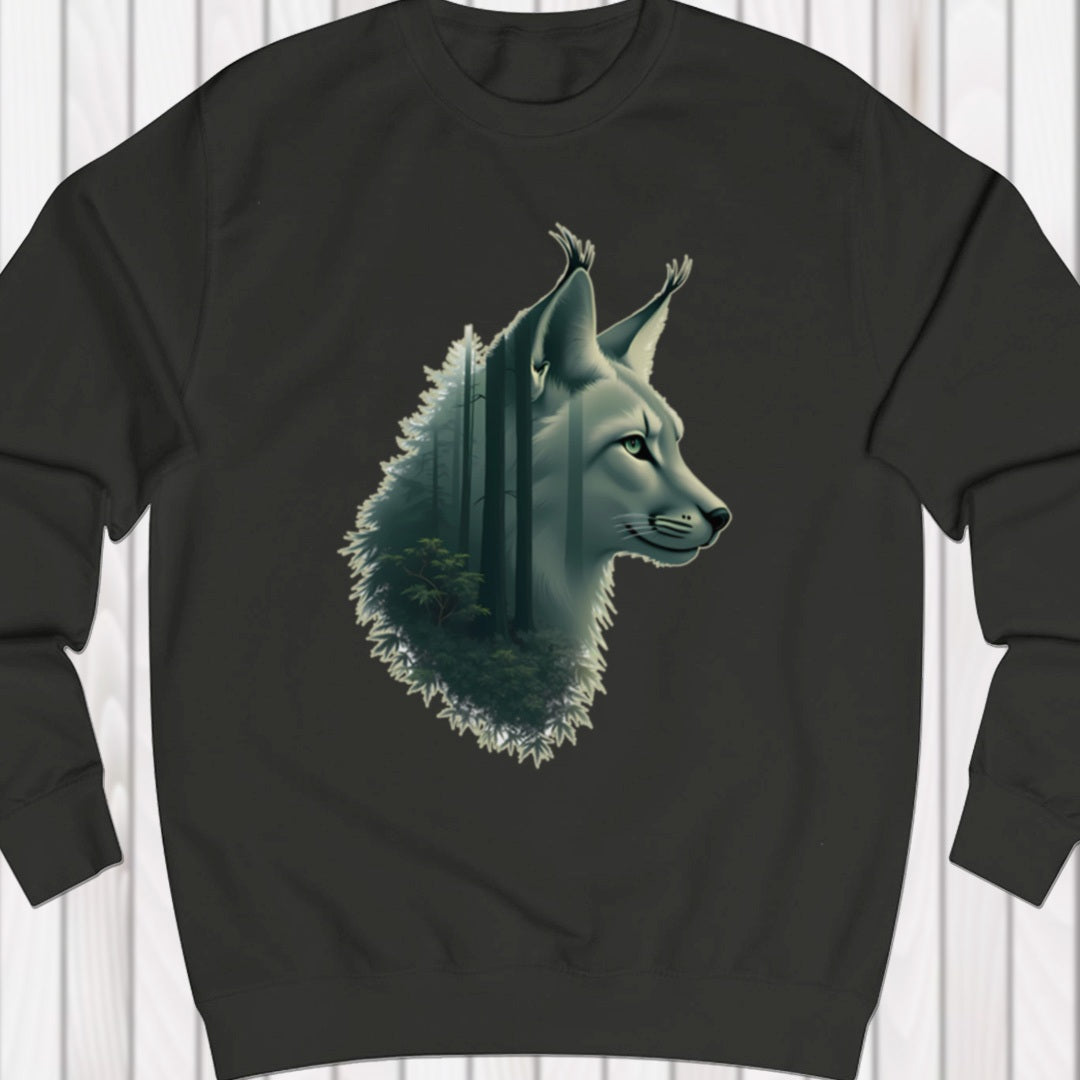 Lynx double exposure sweatshirt