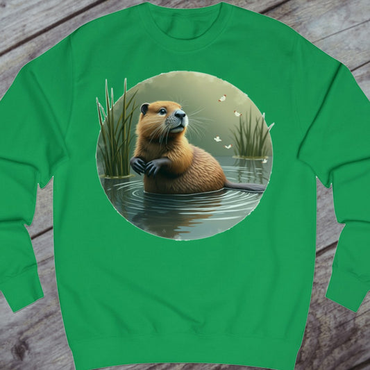 Bever met vlinders sweatshirt
