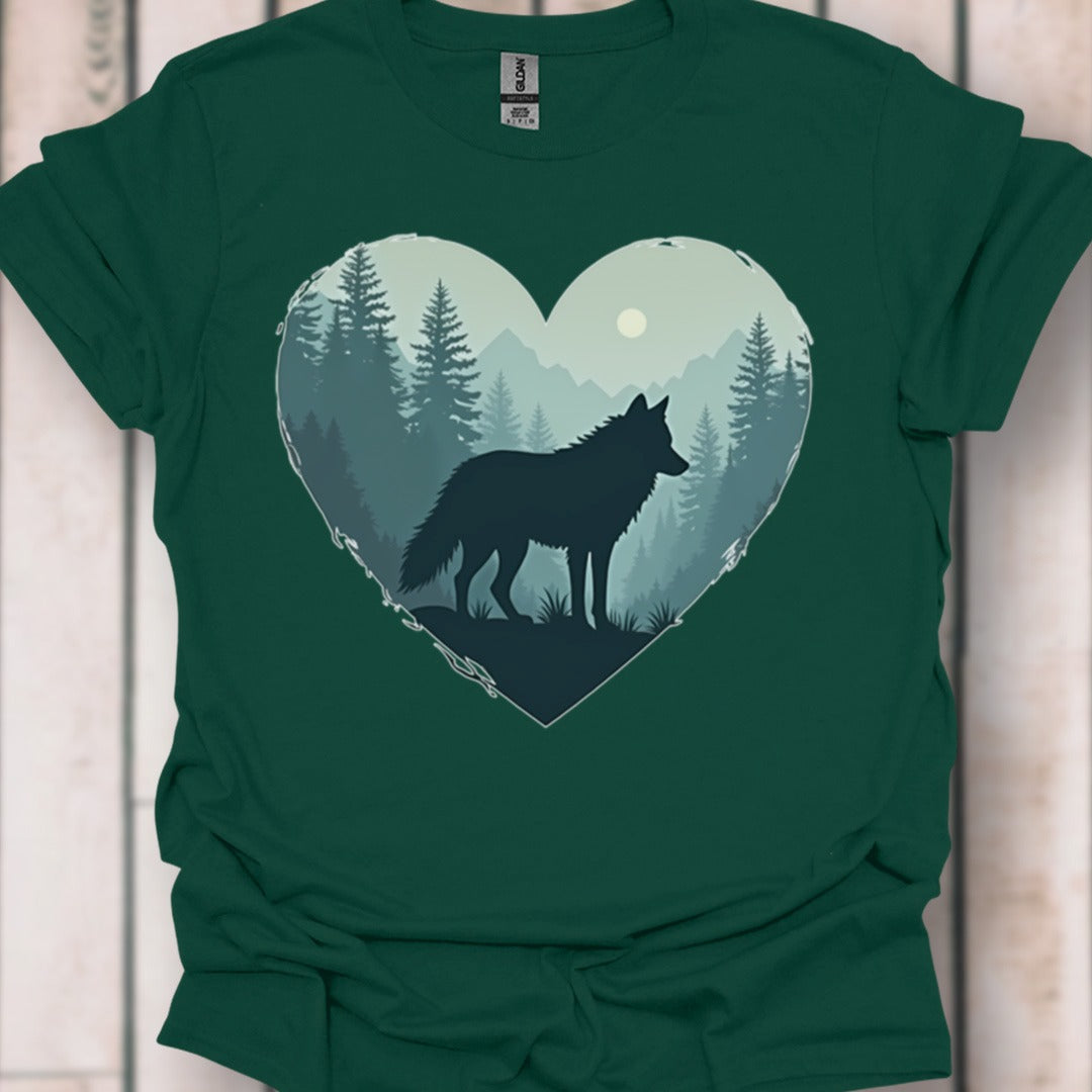 Wolf hartvorm T‑Shirt