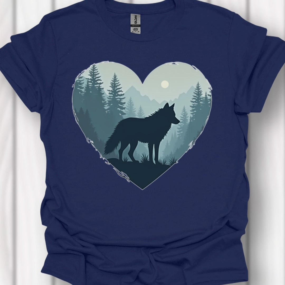 Wolf hartvorm T‑Shirt
