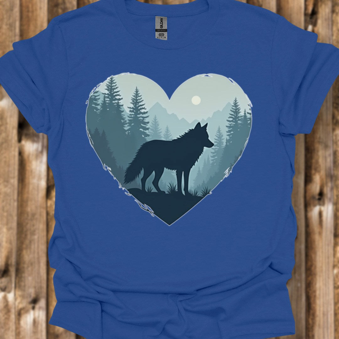 Wolf hartvorm T‑Shirt