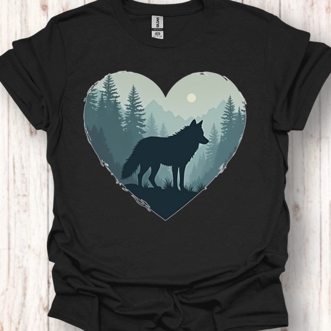Wolf hartvorm T‑Shirt
