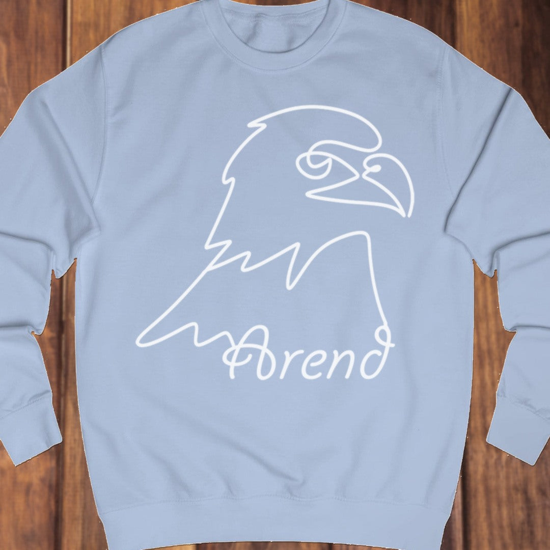 Eagle line drawing white sweatshirt