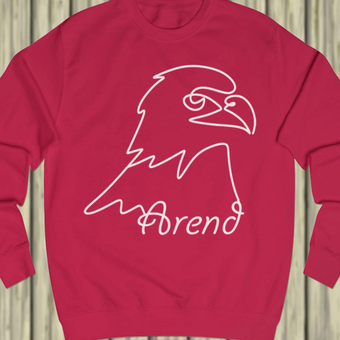 Eagle line drawing white sweatshirt