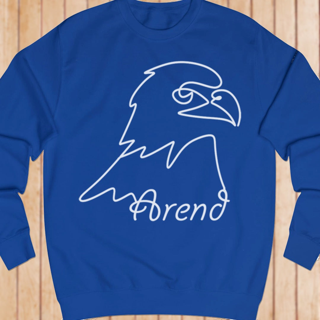 Eagle line drawing white sweatshirt