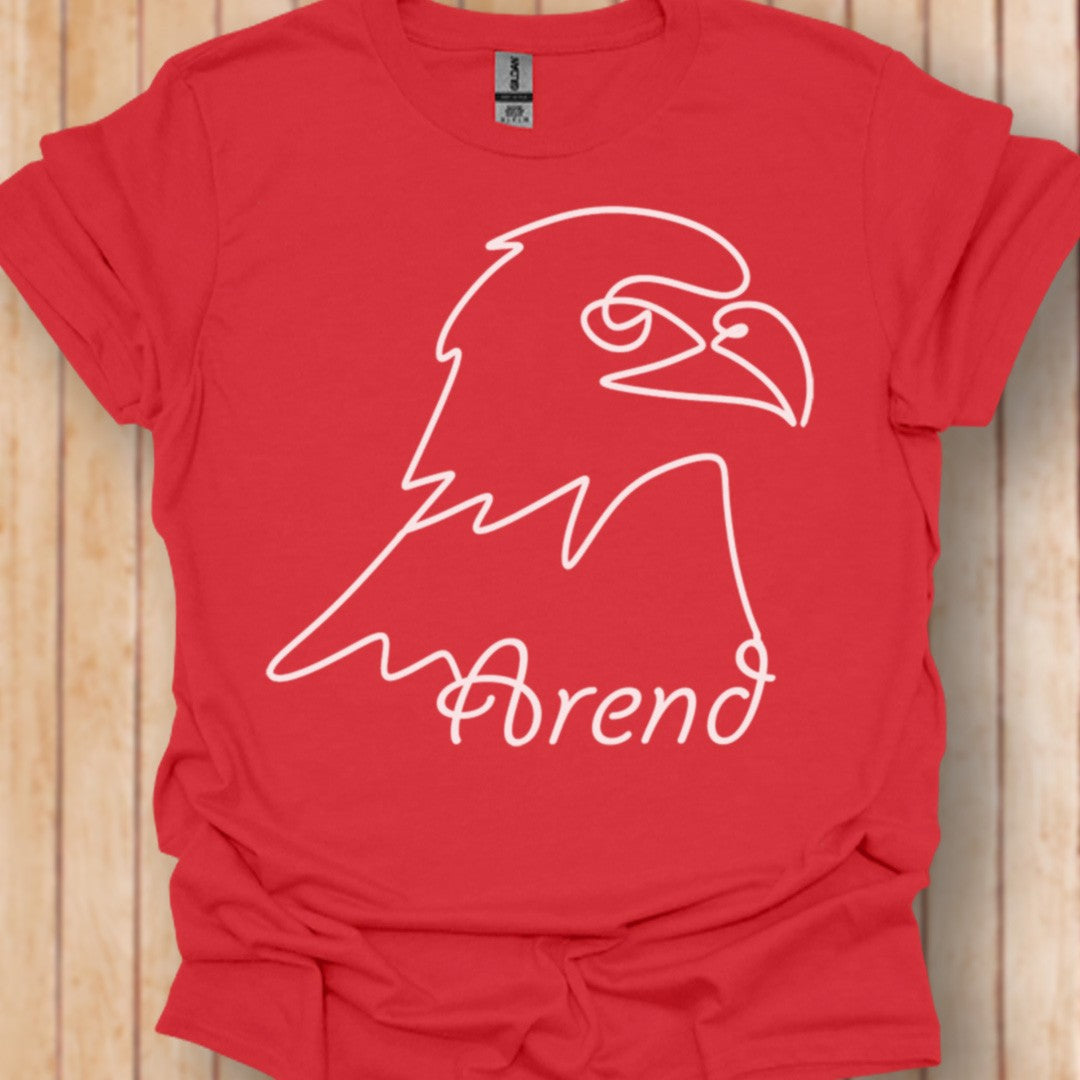 Arend lijntekening wit T‑Shirt
