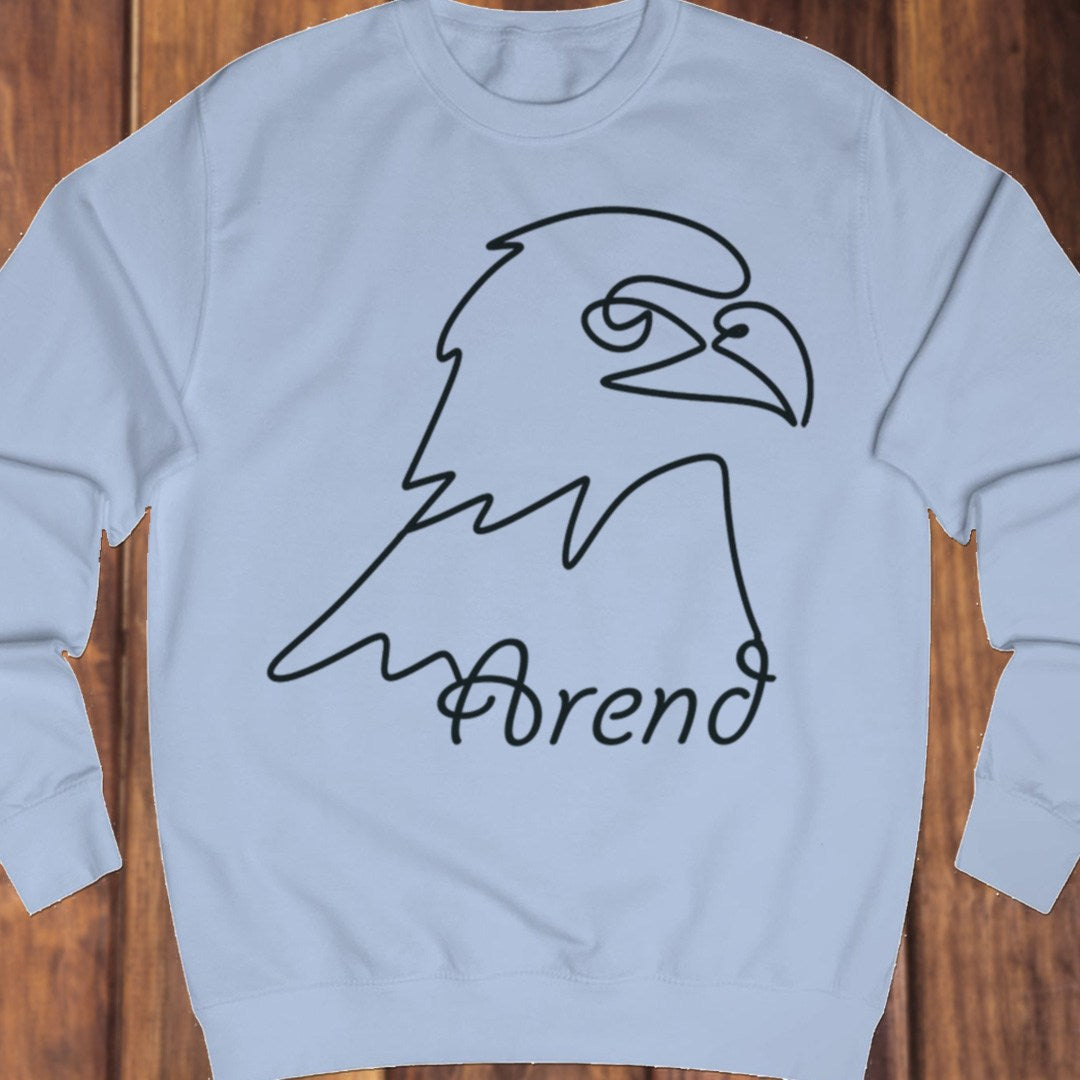 Eagle line drawing black sweatshirt