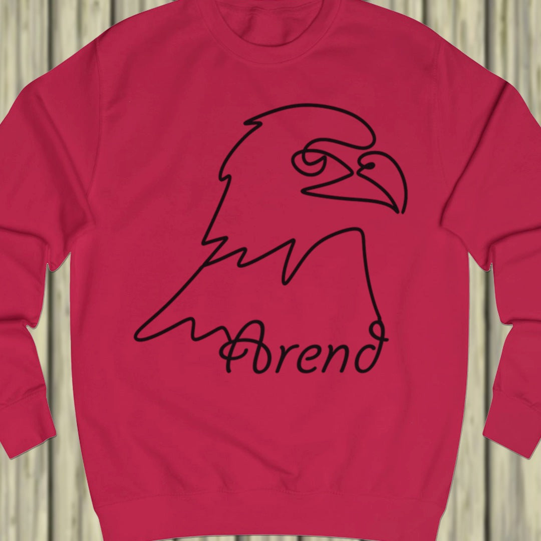 Eagle line drawing black sweatshirt