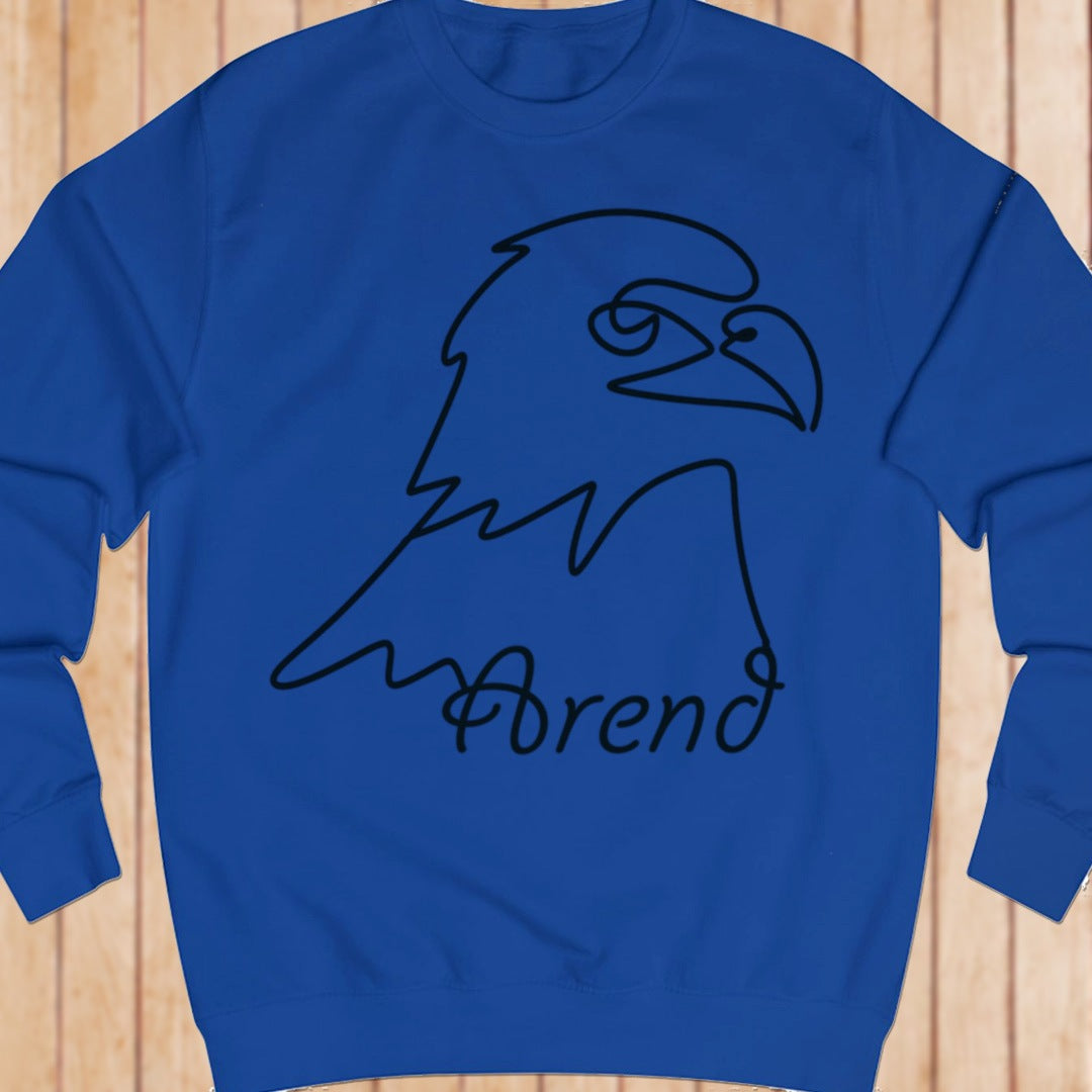 Eagle line drawing black sweatshirt