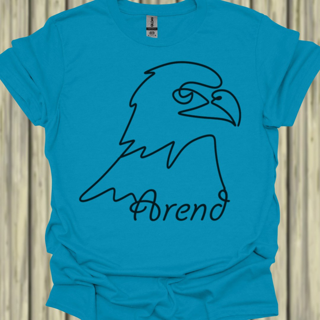 Arend lijntekening zwart T-Shirt