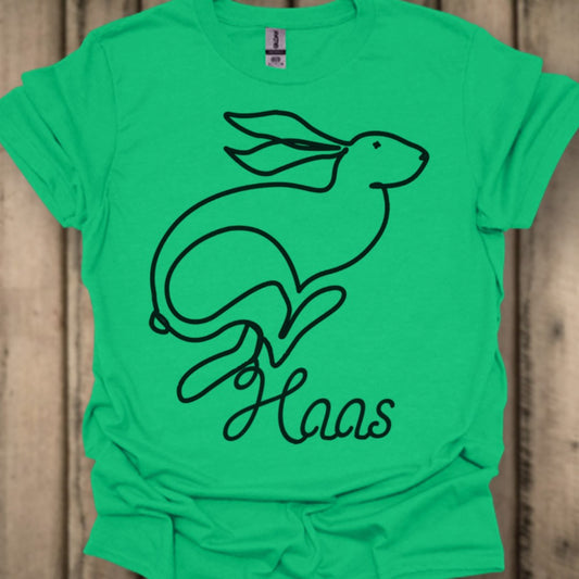 Haas lijntekening zwart T‑Shirt