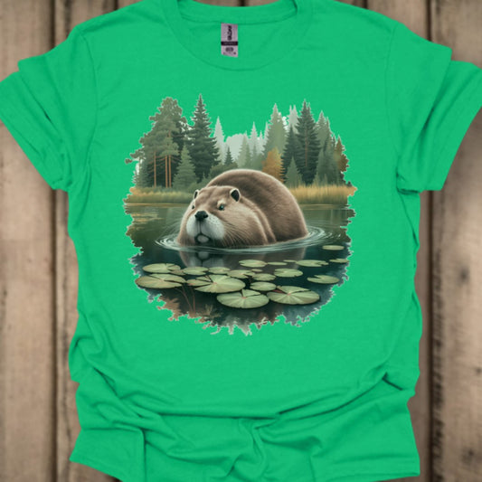 Bever in het bos T‑Shirt