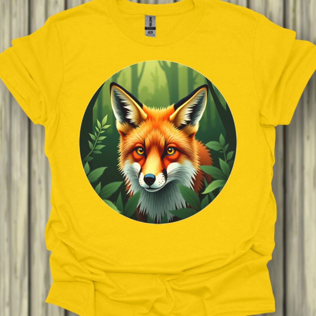 Vos in cirkel trendy T-shirt
